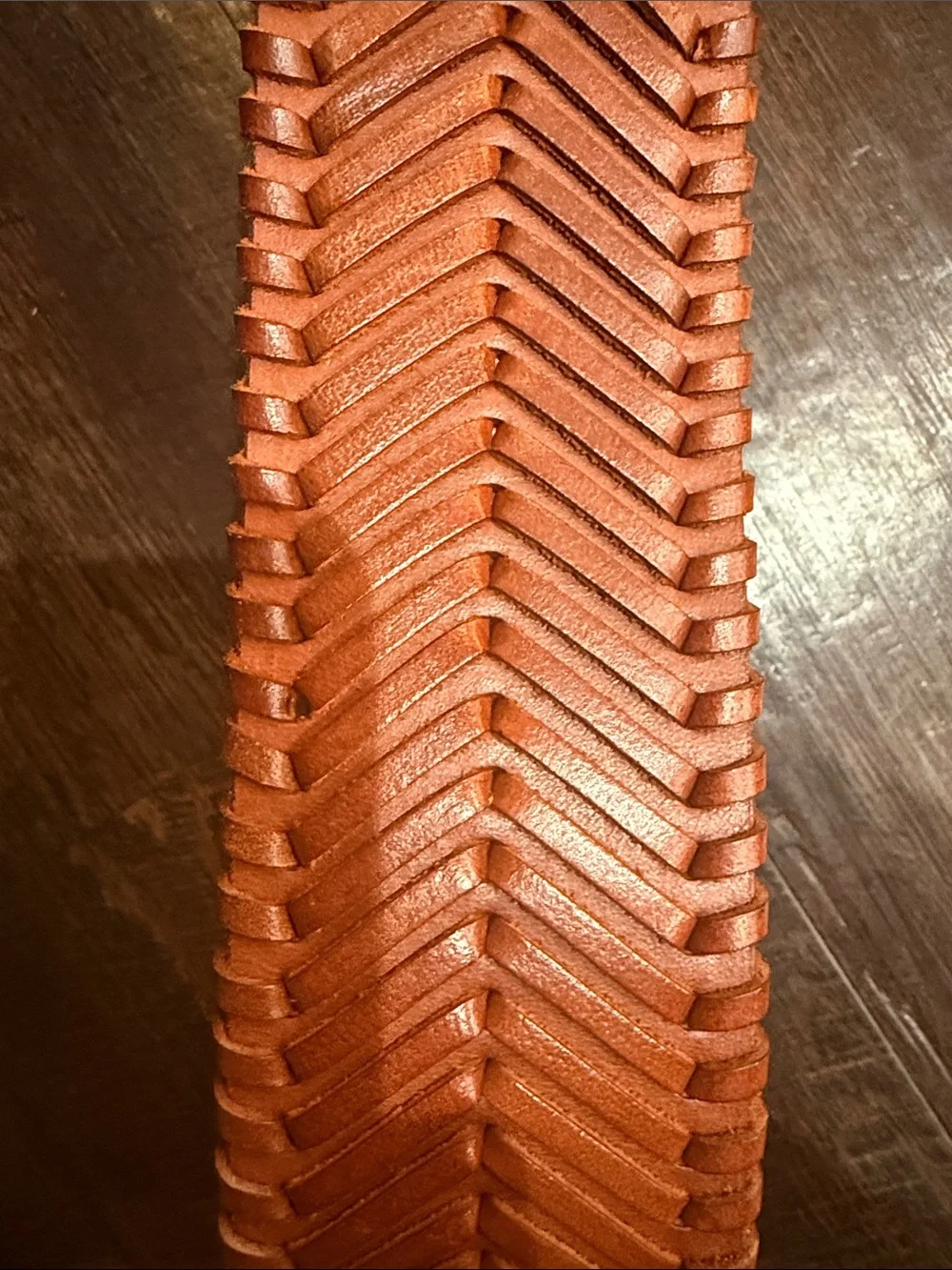 Cleobella Woven Leather Belt - Tan Brown with Silver Buckle